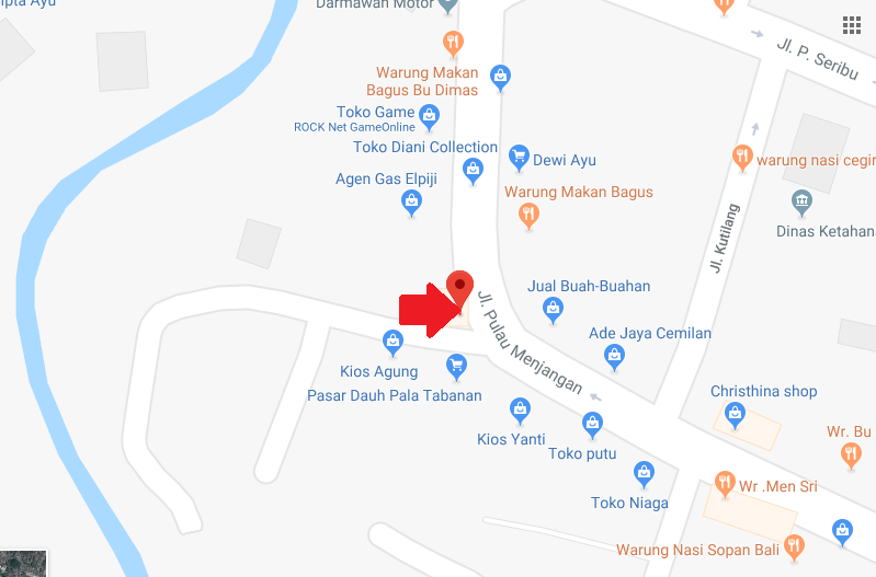 Maps Jl Pulau Menjangan - Pasar Dauh Pala