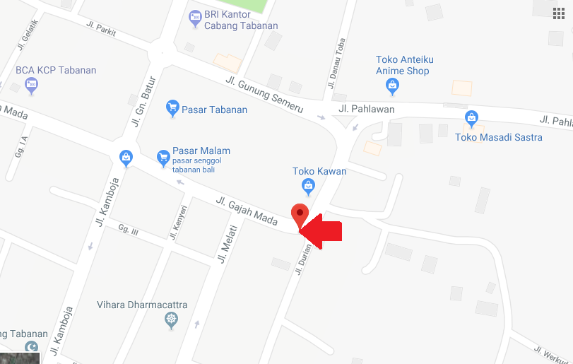 Maps Jl Gajah Mada 